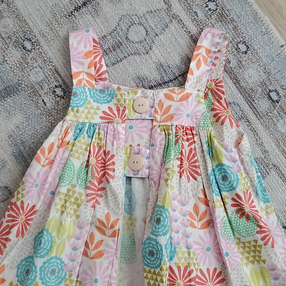 Hannah Kate Girls Floral Open Back Top Sz6